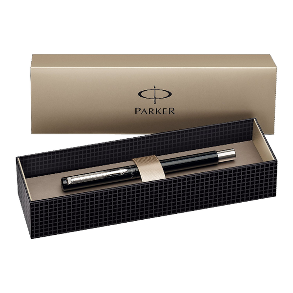 Parker Vector Black Medium Nib Fountain Pen Gift Boxed